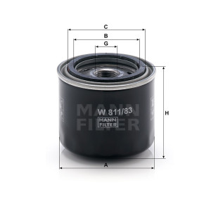 Фильтр масляный MANN-FILTER W 811/83